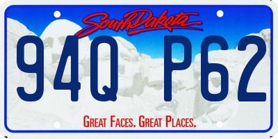 SD license plate 94QP62