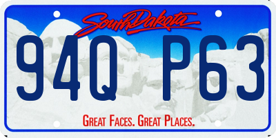 SD license plate 94QP63