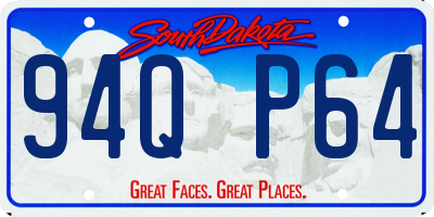 SD license plate 94QP64