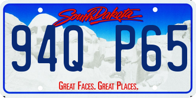 SD license plate 94QP65