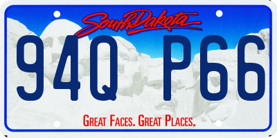 SD license plate 94QP66