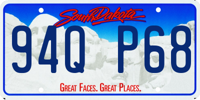 SD license plate 94QP68