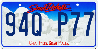 SD license plate 94QP77