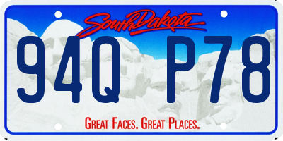 SD license plate 94QP78