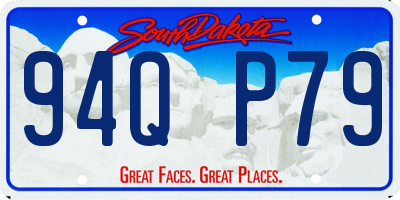SD license plate 94QP79