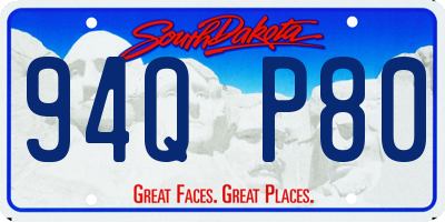 SD license plate 94QP80