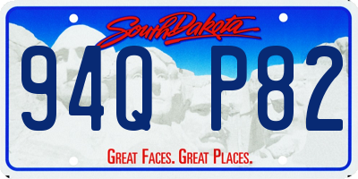 SD license plate 94QP82