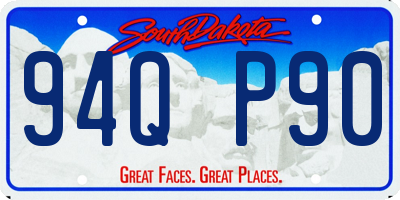 SD license plate 94QP90