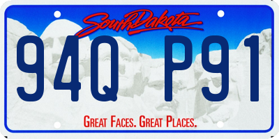 SD license plate 94QP91