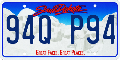 SD license plate 94QP94