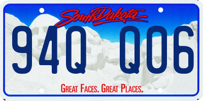 SD license plate 94QQ06
