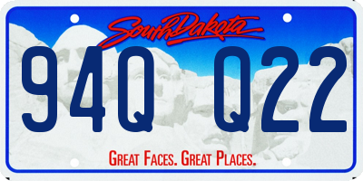 SD license plate 94QQ22