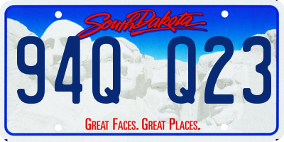 SD license plate 94QQ23
