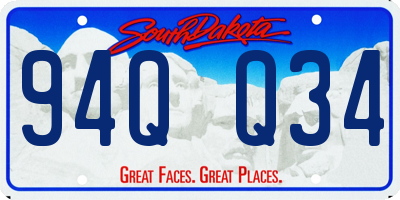 SD license plate 94QQ34