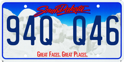 SD license plate 94QQ46