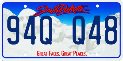 SD license plate 94QQ48