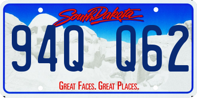 SD license plate 94QQ62