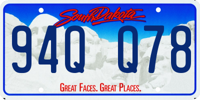 SD license plate 94QQ78