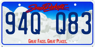 SD license plate 94QQ83