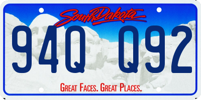 SD license plate 94QQ92