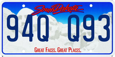 SD license plate 94QQ93