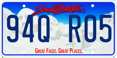 SD license plate 94QR05