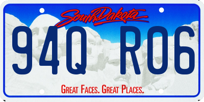 SD license plate 94QR06