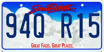 SD license plate 94QR15