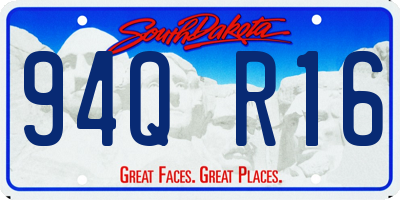 SD license plate 94QR16