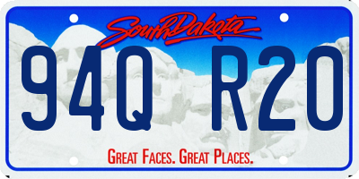 SD license plate 94QR20