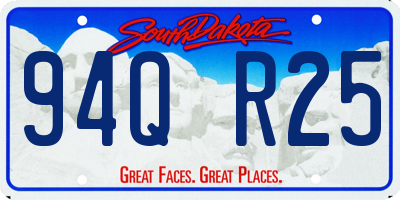 SD license plate 94QR25