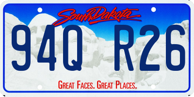 SD license plate 94QR26