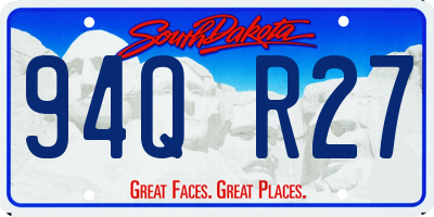 SD license plate 94QR27