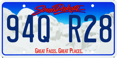 SD license plate 94QR28