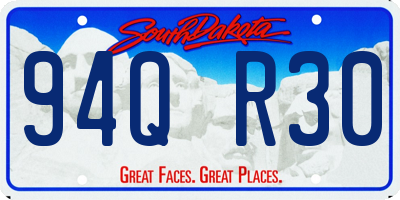 SD license plate 94QR30