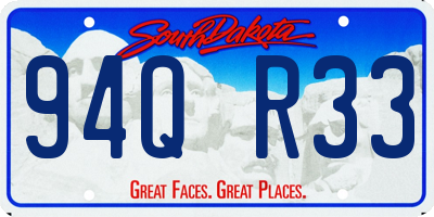 SD license plate 94QR33