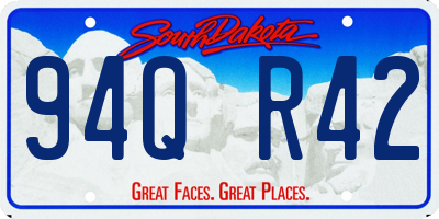 SD license plate 94QR42