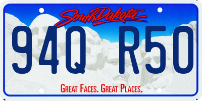 SD license plate 94QR50