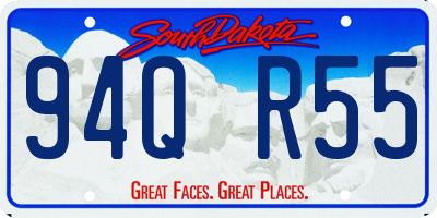 SD license plate 94QR55