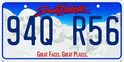 SD license plate 94QR56