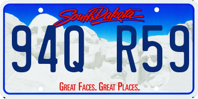 SD license plate 94QR59