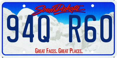 SD license plate 94QR60