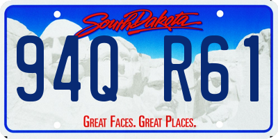 SD license plate 94QR61