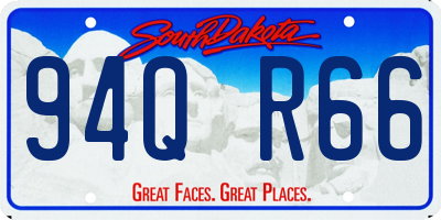 SD license plate 94QR66