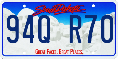 SD license plate 94QR70
