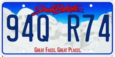 SD license plate 94QR74