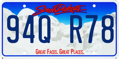 SD license plate 94QR78