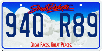 SD license plate 94QR89