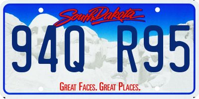 SD license plate 94QR95