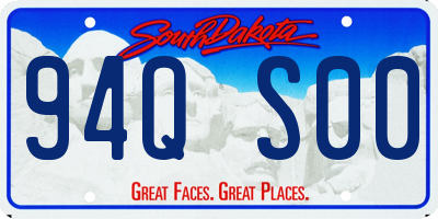 SD license plate 94QS00